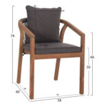 ΣΕΤ ΤΡΑΠΕΖΑΡΙΑΣ ΕΞ.ΧΩΡΟΥ 5ΤΜΧ CORTEN HM10900.02 ΞΥΛΟ ΑΚΑΚΙΑΣ ΦΥΣΙΚΟ--ΜΑΞΙΛΑΡΙΑ ΓΚΡΙ - Image 3