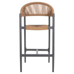 ΣΚΑΜΠΟ BAR ΑΛΟΥΜΙΝΙΟΥ GREGG HM5788.12 ΑΝΘΡΑΚΙ-ΜΠΕΖ ΤΗΣ ΑΜΜΟΥ ΣΥΝΘ.RATTAN 54x57x106Υεκ - Image 3