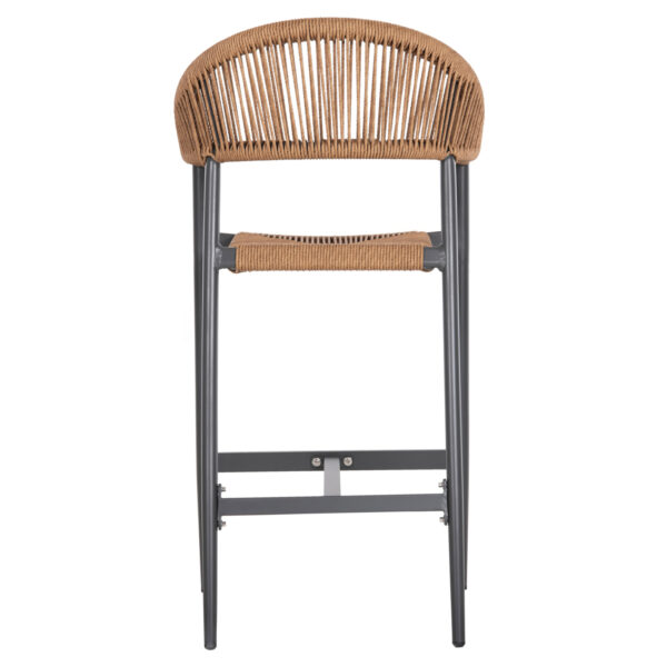 ΣΚΑΜΠΟ BAR ΑΛΟΥΜΙΝΙΟΥ GREGG HM5788.12 ΑΝΘΡΑΚΙ-ΜΠΕΖ ΤΗΣ ΑΜΜΟΥ ΣΥΝΘ.RATTAN 54x57x106Υεκ - Image 6