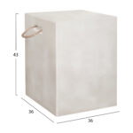 ΣΚΑΜΠΟ ΤΕΤΡΑΓΩΝΟ ΜΕ ΧΕΡΟΥΛΙΑ ZAK HM6581.02 FIBER CEMENT ΣΕ ΜΠΕΖ 36x36x43Υεκ - Image 2