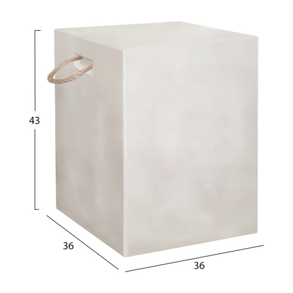 ΣΚΑΜΠΟ ΤΕΤΡΑΓΩΝΟ ΜΕ ΧΕΡΟΥΛΙΑ ZAK HM6581.02 FIBER CEMENT ΣΕ ΜΠΕΖ 36x36x43Υεκ - Image 2