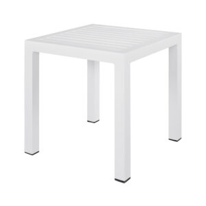 ΤΡΑΠΕΖΙ ΑΛΟΥΜΙΝΙΟΥ QIANA HM5402.01 ΛΕΥΚΟ 45x45x45,5Υ εκ.