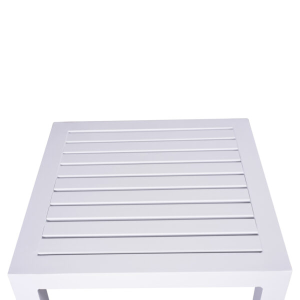 ΤΡΑΠΕΖΙ ΑΛΟΥΜΙΝΙΟΥ QIANA HM5402.01 ΛΕΥΚΟ 45x45x45,5Υ εκ. - Image 4