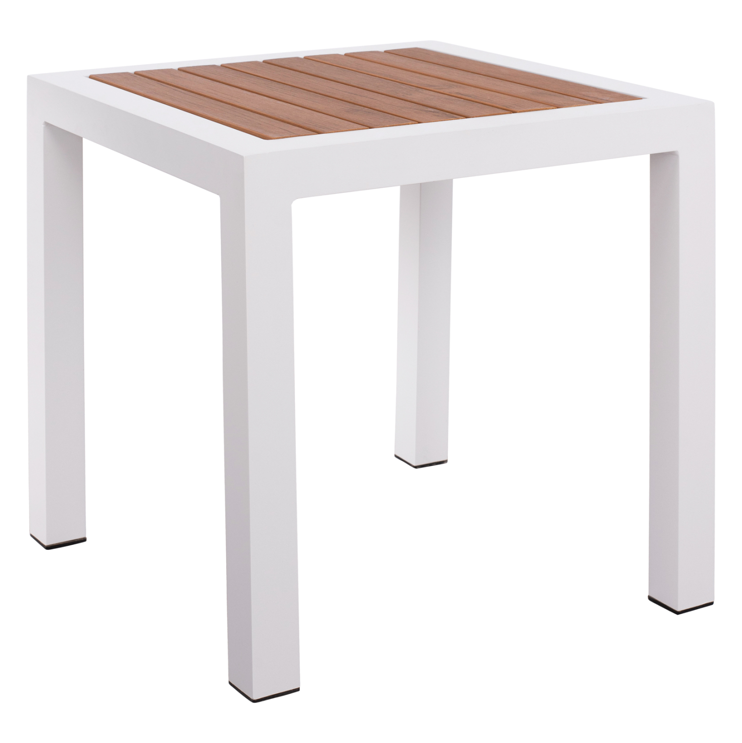 HM5403.01 ΤΡΑΠΕΖΙ ΑΛΟΥΜΙΝΙΟΥ SABRA HM5403.01 ΛΕΥΚΟ ΜΕ POLYWOOD 45Χ45Χ45,5Y εκ. - Image 1