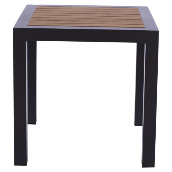 ΤΡΑΠΕΖΙ ΑΛΟΥΜΙΝΙΟΥ SABRA HM5403.02 ΓΚΡΙ ΜΕ POLYWOOD 45Χ45X45,5Yεκ. - Image 3
