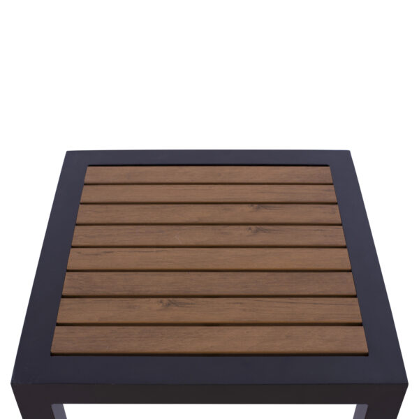 ΤΡΑΠΕΖΙ ΑΛΟΥΜΙΝΙΟΥ SABRA HM5403.02 ΓΚΡΙ ΜΕ POLYWOOD 45Χ45X45,5Yεκ. - Image 4