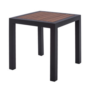 ΤΡΑΠΕΖΙ ΑΛΟΥΜΙΝΙΟΥ SABRA HM5403.02 ΓΚΡΙ ΜΕ POLYWOOD 45Χ45X45,5Yεκ.