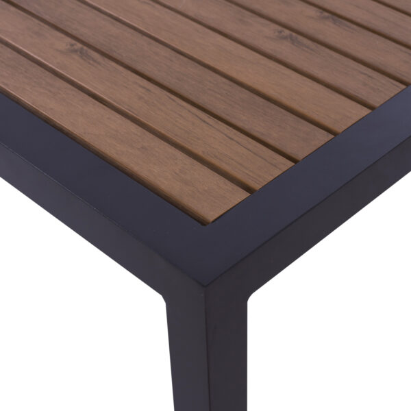 ΤΡΑΠΕΖΙ ΑΛΟΥΜΙΝΙΟΥ SABRA HM5403.02 ΓΚΡΙ ΜΕ POLYWOOD 45Χ45X45,5Yεκ. - Image 5