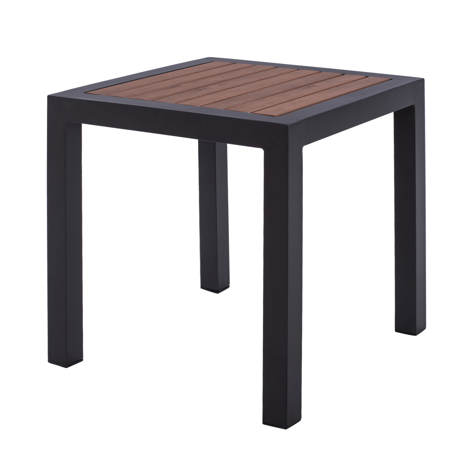 HM5403.02 ΤΡΑΠΕΖΙ ΑΛΟΥΜΙΝΙΟΥ SABRA HM5403.02 ΓΚΡΙ ΜΕ POLYWOOD 45Χ45X45,5Yεκ. - Image 1