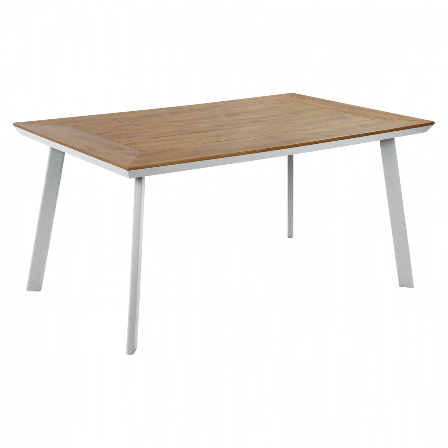 HM5132.11 ΤΡΑΠΕΖΙ ΑΛΟΥΜΙΝΙΟΥ TABER ΜΕ POLYWOOD HM5132.11 ΛΕΥΚΟ 160x92x72Υ - Image 1