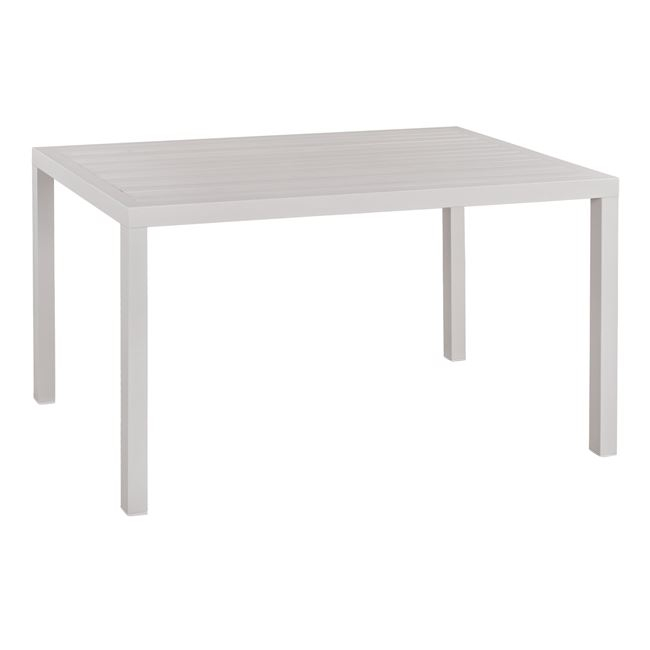 HM5571.01 ΤΡΑΠΕΖΙ ΤΡΑΠΕΖΑΡΙΑΣ ΑΛΟΥΜΙΝΙΟΥ SAHIRA HM5571.01 ΛΕΥΚΟ 140Χ80X75,5Υεκ. - Image 1