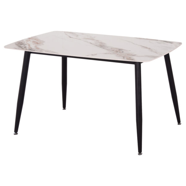 ΤΡΑΠΕΖΙ RAVEN HM9854.04 ΚΕΡΑΜΙΚΟ TOP ΜΕ ΟΨΗ ΜΑΡΜΑΡΟΥ τ.CALACATTA 120x70x73Υεκ. - Image 4