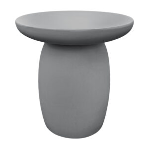ΤΡΑΠΕΖΙ ΜΕΣΗΣ ΣΤΡΟΓΓΥΛΟ HIKARI HM6593.01 ΓΚΡΙ FIBER CEMENT Φ46x48Υεκ.