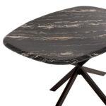 ΤΡΑΠΕΖΙ ΟΒΑΛ RODDEN HM11903.02 ΜΕ WERZALIT BLACK/GOLD MARBLE-ΜΑΥΡΗ ΒΑΣΗ 146x94x75Υεκ - Image 4