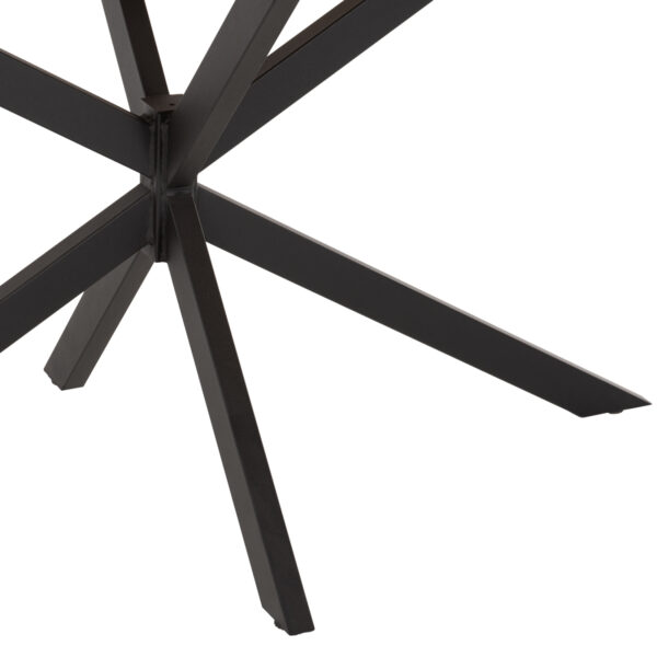 ΤΡΑΠΕΖΙ ΟΒΑΛ RODDEN HM11903.02 ΜΕ WERZALIT BLACK/GOLD MARBLE-ΜΑΥΡΗ ΒΑΣΗ 146x94x75Υεκ - Image 6