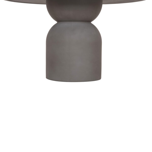 ΤΡΑΠΕΖΙ ΤΡΑΠΕΖΑΡΙΑΣ ΣΤΡΟΓΓΥΛΟ KAZVIN HM6582.01 ΓΚΡΙ FIBER CEMENT Φ130x73Υεκ - Image 4