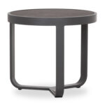 ΤΡΑΠΕΖΑΚΙ ΑΛΟΥΜΙΝΙΟΥ DEVIOUS SM6440.01 ΑΝΘΡΑΚΙ--ΓΚΡΙ SINTERED STONE TOP Φ45x41Υεκ.
