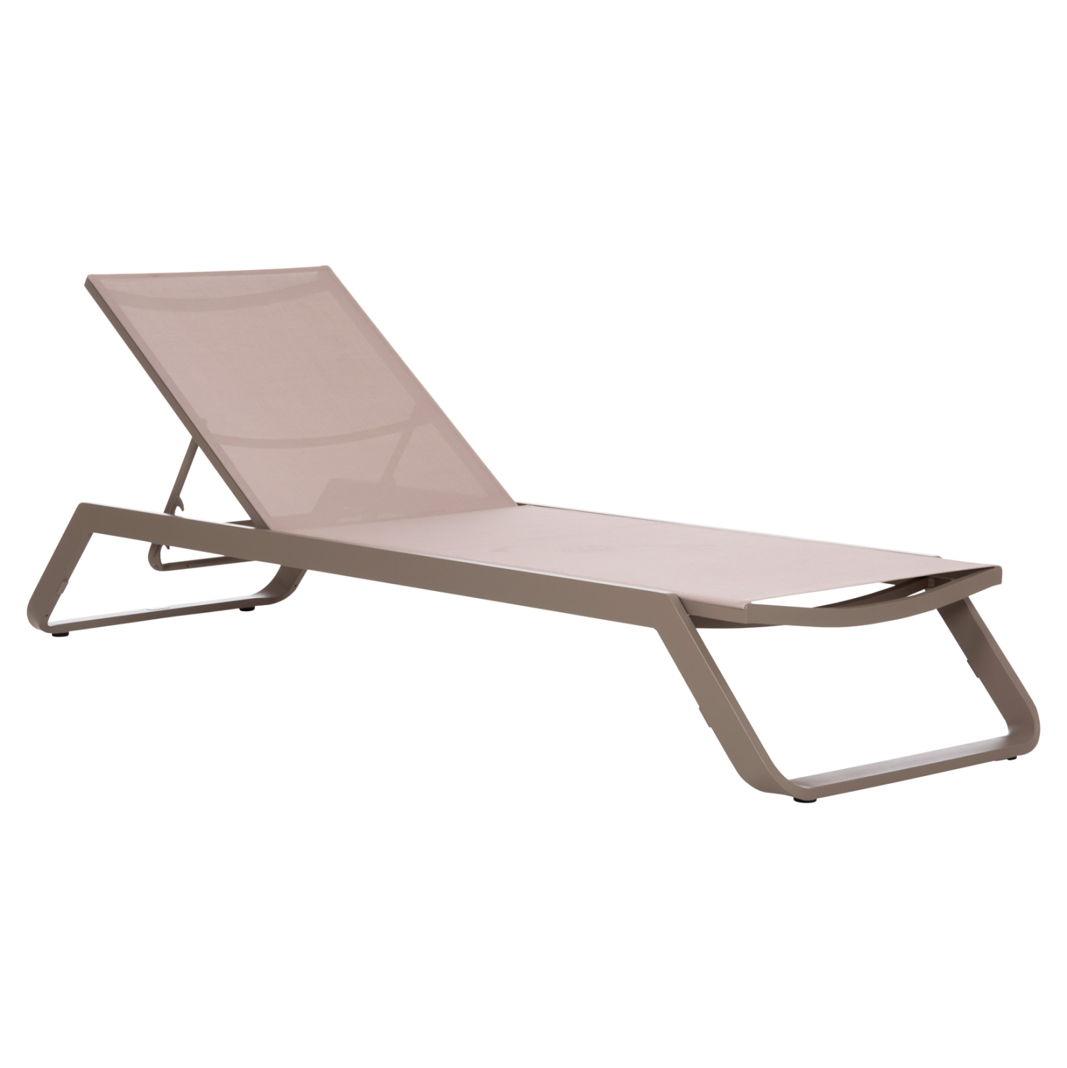 HM6562.03 ΞΑΠΛΩΣΤΡΑ ΑΛΟΥΜΙΝΙΟΥ MARIMAR HM6562.03 ΣΚΕΛΕΤΟΣ TAUPE & TEXTILENE ΜΠΕΖ 220x67.5x31.5Υεκ - Image 1