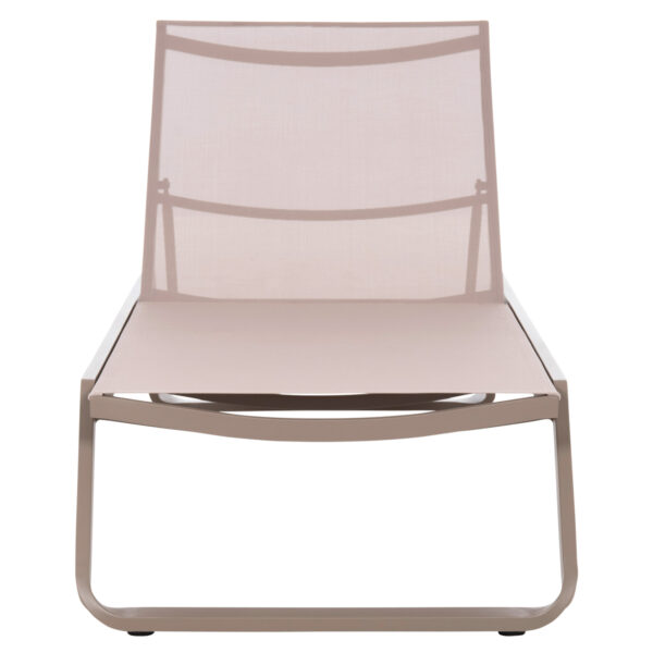ΞΑΠΛΩΣΤΡΑ ΑΛΟΥΜΙΝΙΟΥ MARIMAR HM6562.03 ΣΚΕΛΕΤΟΣ TAUPE & TEXTILENE ΜΠΕΖ 220x67.5x31.5Υεκ - Image 3