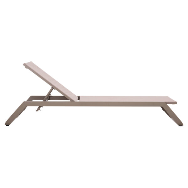 ΞΑΠΛΩΣΤΡΑ ΑΛΟΥΜΙΝΙΟΥ MARIMAR HM6562.03 ΣΚΕΛΕΤΟΣ TAUPE & TEXTILENE ΜΠΕΖ 220x67.5x31.5Υεκ - Image 4
