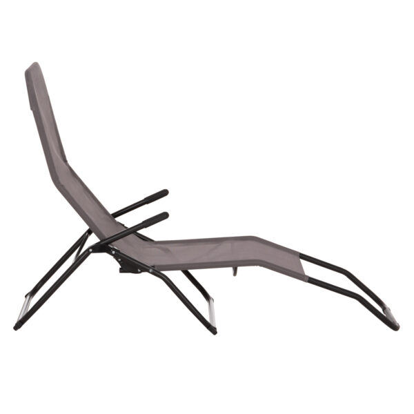 ΞΑΠΛΩΣΤΡΑ ΚΟΥΝΙΣΤΗ SWINGSAND HM6553.01 ΓΚΡΙ TEXTILENE--ΜΑΥΡΟ ΜΕΤΑΛΛΟ 143x60x94Υεκ - Image 3
