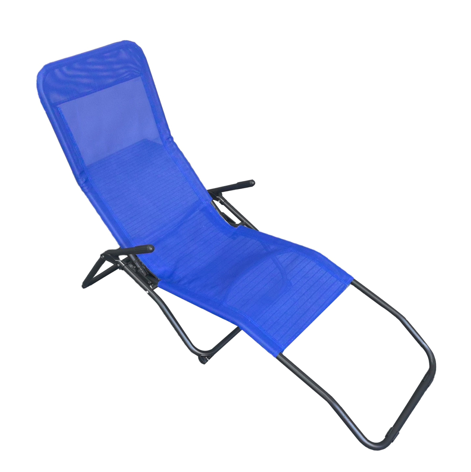 HM6553.05 ΞΑΠΛΩΣΤΡΑ ΚΟΥΝΙΣΤΗ SWINGSAND HM6553.05 ΜΠΛΕ TEXTILENE--ΜΑΥΡΟ ΜΕΤΑΛΛΟ 142x60x95Υεκ - Image 1