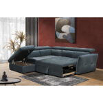 MONSERAT ΚΑΝΑΠΕΣ ΚΡΕΒΑΤΙ ΓΩΝΙΑ ΑΡΙΣΤΕΡΗ PETROL 254x224x90 01-2599 - Image 7