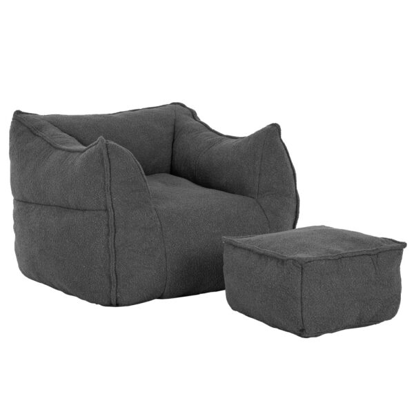 SPONGE ΠΟΛΥΘΡΟΝΑ SET ΓΚΡΙ ΣΚΟΥΡΟ 95x102x73cm 01-3388 - Image 6