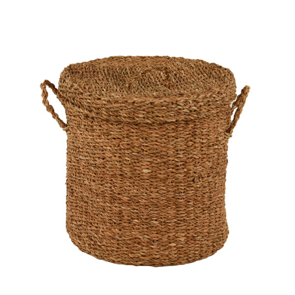 SEAGRASS ΚΑΛΑΘΙ ΜΕ ΚΑΠΑΚΙ 44x44x45cm SEAGRASS ΦΥΣΙΚΟ 015727 - Image 2