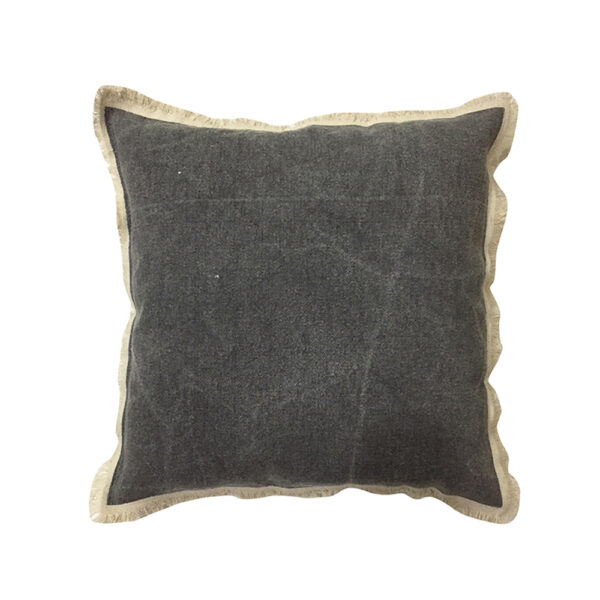 GROUND 1 ΔΙΑΚΟΣΜΗΤΙΚΟ ΜΑΞΙΛΑΡΙ 45x45cm ΥΦΑΣΜΑ ΓΚΡΙ 017336 - Image 3
