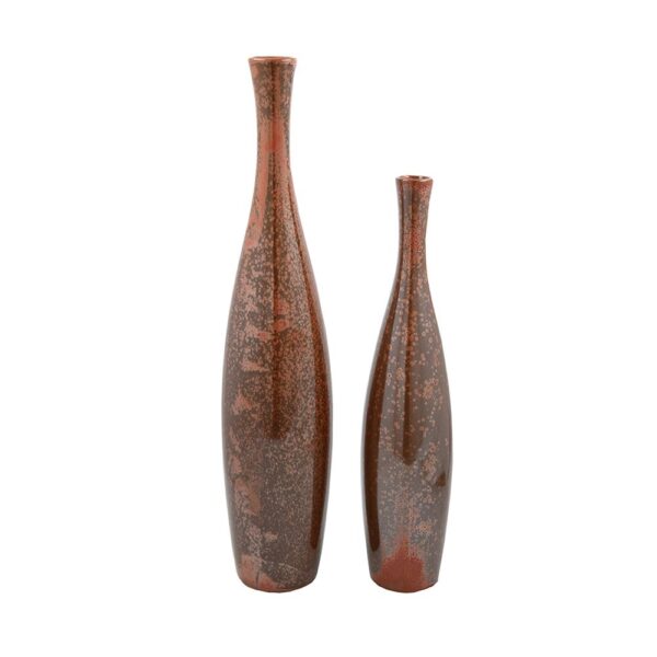 LEI ΒΑΖΟ 12x12x48cm ΚΕΡΑΜΙΚΟ TERRACOTTA 017396 - Image 8
