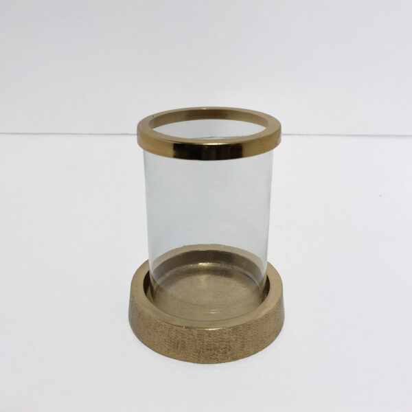 TITUL ΒΑΣΗ ΡΕΣΩ 14x14x18cm ΑΛΟΥΜΙΝΙΟ ΧΡΥΣΟ ΓΥΑΛΙ 017601 - Image 4