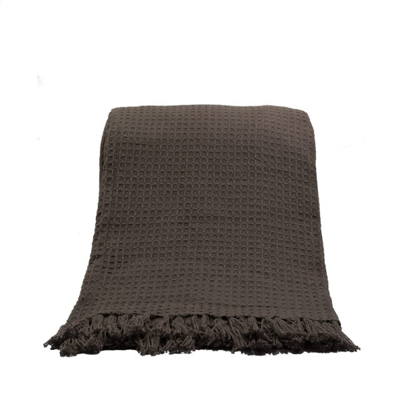 PIQUE ΡΙΧΤΑΡΙ ΔΙΑΚΟΣΜΗΤΙΚΟ 130x170cm ΒΑΜΒΑΚΙ ΓΚΡΙ MOCHA POLYESTER 017698 - Image 3