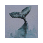 WHALE ΠΙΝΑΚΑΣ ΔΙΑΚΟΣΜΗΣΗΣ 80x80x4cm ΚΑΜΒΑΣ ΞΥΛΟ 018786 - Image 2