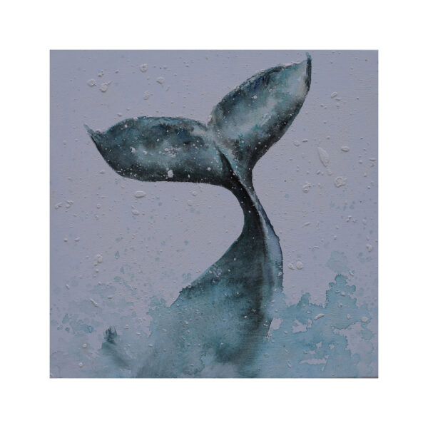 WHALE ΠΙΝΑΚΑΣ ΔΙΑΚΟΣΜΗΣΗΣ 80x80x4cm ΚΑΜΒΑΣ ΞΥΛΟ 018786 - Image 2