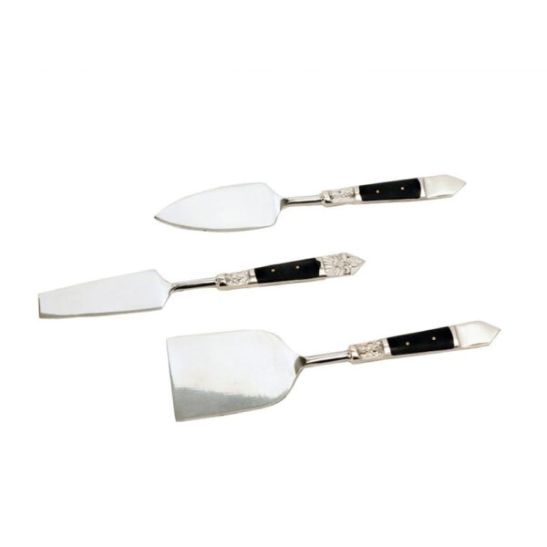 ROYAL SET ΣΕΡΒΙΡΙΣΜΑΤΟΣ ΤΥΡΙΩΝ SET 3ΤΜΧ 17x5x1cm ΑΤΣΑΛΙ ΜΑΥΡΟ RESIN 018961 - Image 4