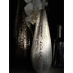 DROP ΒΑΖΟ 13x13x36cm ΑΛΟΥΜΙΝΙΟ ΑΣΗΜΙ 019142 - Image 2