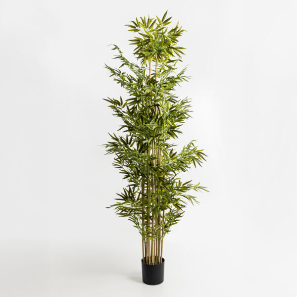 BAMBOO ΔΕΝΤΡΟ ΤΕΧΝΗΤΟ ΣΕ ΓΛΑΣΤΡΑ 210cm POLYESTER ΠΡΑΣΙΝΟ PVC 019202 - Image 4