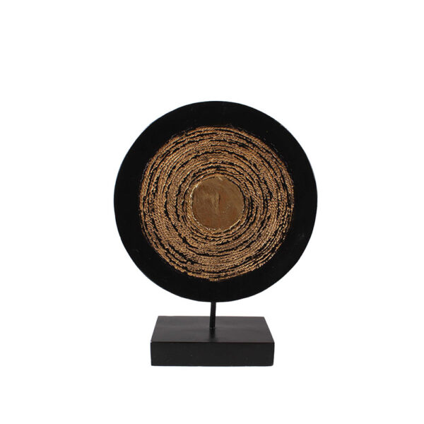 HAUSA 1 ΔΙΑΚΟΣΜΗΤΙΚΟ TOTEM 27x10x35cm POLYRESIN ΜΑΥΡΟ ΧΡΥΣΟ ΜΕΤΑΛΛΟ 019746 - Image 4