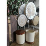 GINKO 3 ΔΙΑΚΟΣΜΗΤΙΚΟ TOTEM 44x11x41cm POLYRESIN ΦΥΣΙΚΟ ΜΠΕΖ ΜΕΤΑΛΛΟ ΛΕΥΚΟ 019770 - Image 10