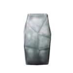 ROCHE GREY ΒΑΖΟ 17x13x31cm ΓΥΑΛΙ ΓΚΡΙ 020144 - Image 5