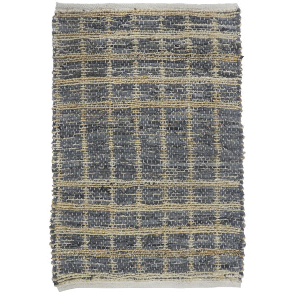 KARO ΧΑΛΑΚΙ 60x90cm ΔΕΡΜΑ ΓΚΡΙ ΜΠΕΖ ΓΙΟΥΤΑ 020523 - Image 3