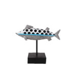 GADUS ΔΙΑΚΟΣΜΗΤΙΚΟ ΨΑΡΙ 26x8x21cm POLYRESIN ΛΕΥΚΟ ΜΑΥΡΟ ΓΑΛΑΖΙΟ 020850 - Image 2