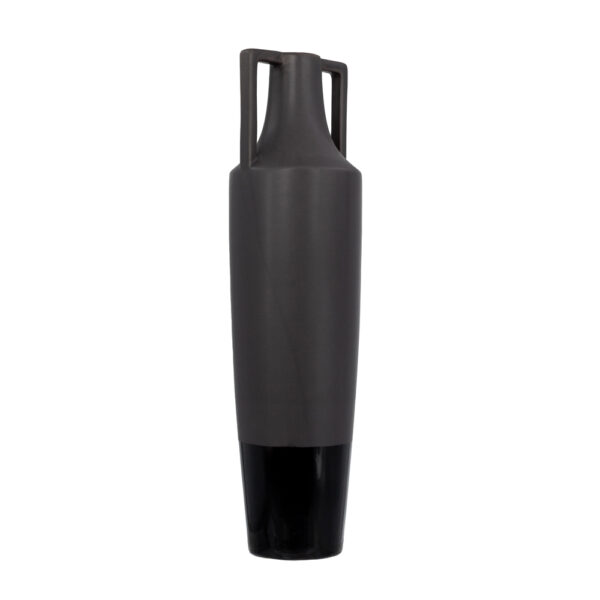 AIMA ΒΑΖΟ 14x14x49cm ΚΕΡΑΜΙΚΟ ΑΝΘΡΑΚΙ ΜΑΤ SILVER GUN 020923 - Image 6
