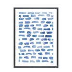 IOS ΠΙΝΑΚΑΣ ΔΙΑΚΟΣΜΗΣΗΣ 40x60x3cm ΚΑΜΒΑΣ ΜΠΛΕ ΛΕΥΚΟ ΞΥΛΟ ΜΑΥΡΟ 021100 - Image 2