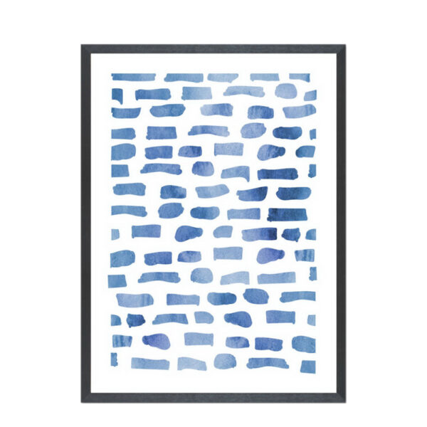 IOS ΠΙΝΑΚΑΣ ΔΙΑΚΟΣΜΗΣΗΣ 40x60x3cm ΚΑΜΒΑΣ ΜΠΛΕ ΛΕΥΚΟ ΞΥΛΟ ΜΑΥΡΟ 021100 - Image 2