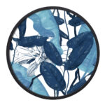 BLU ROUND ΠΙΝΑΚΑΣ ΔΙΑΚΟΣΜΗΣΗΣ 60x60x4cm ΚΑΜΒΑΣ ΜΠΛΕ ΛΕΥΚΟ ΞΥΛΟ ΜΑΥΡΟ 021107 - Image 2