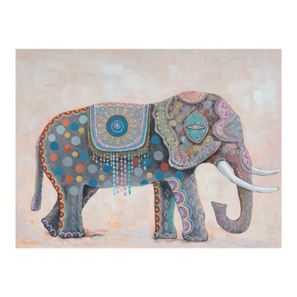 PAL ELEPHANT ΠΙΝΑΚΑΣ ΔΙΑΚΟΣΜΗΣΗΣ 100x76x4cm ΚΑΜΒΑΣ ΠΟΛΥΧΡΩΜΟ ΞΥΛΟ 021640 - Image 2