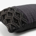 AL MANO ΔΙΑΚΟΣΜΗΤΙΚΟ ΜΑΞΙΛΑΡΙ 45x45x5cm ΒΑΜΒΑΚΙ ΜΑΥΡΟ POLYESTER 021671 - Image 3