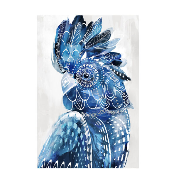 BLUE MAJOR ΠΙΝΑΚΑΣ ΔΙΑΚΟΣΜΗΣΗΣ 80x120x4cm ΚΑΜΒΑΣ ΛΕΥΚΟ ΜΠΛΕ ΞΥΛΟ 022078 - Image 2